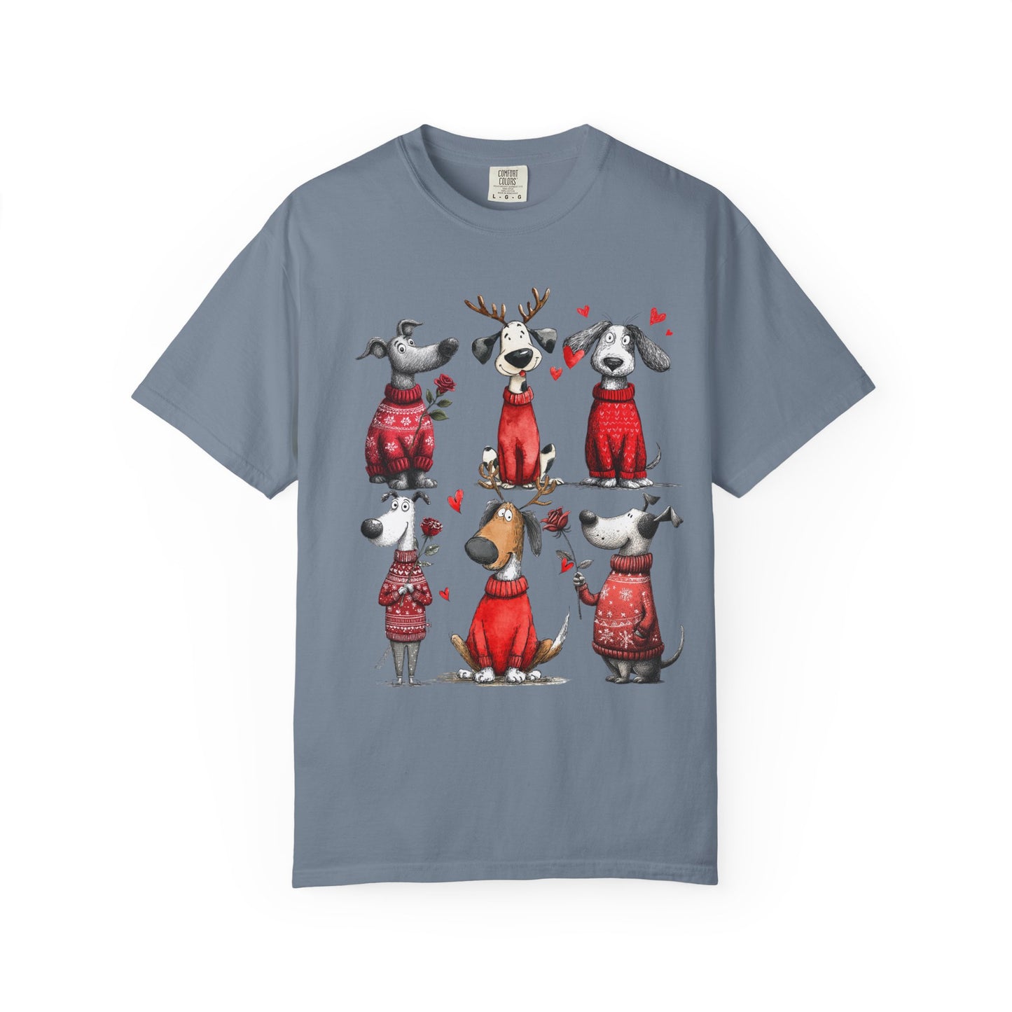 🐾 T-shirt unisexe « Noël pour chiens » teint en pièce - TC202