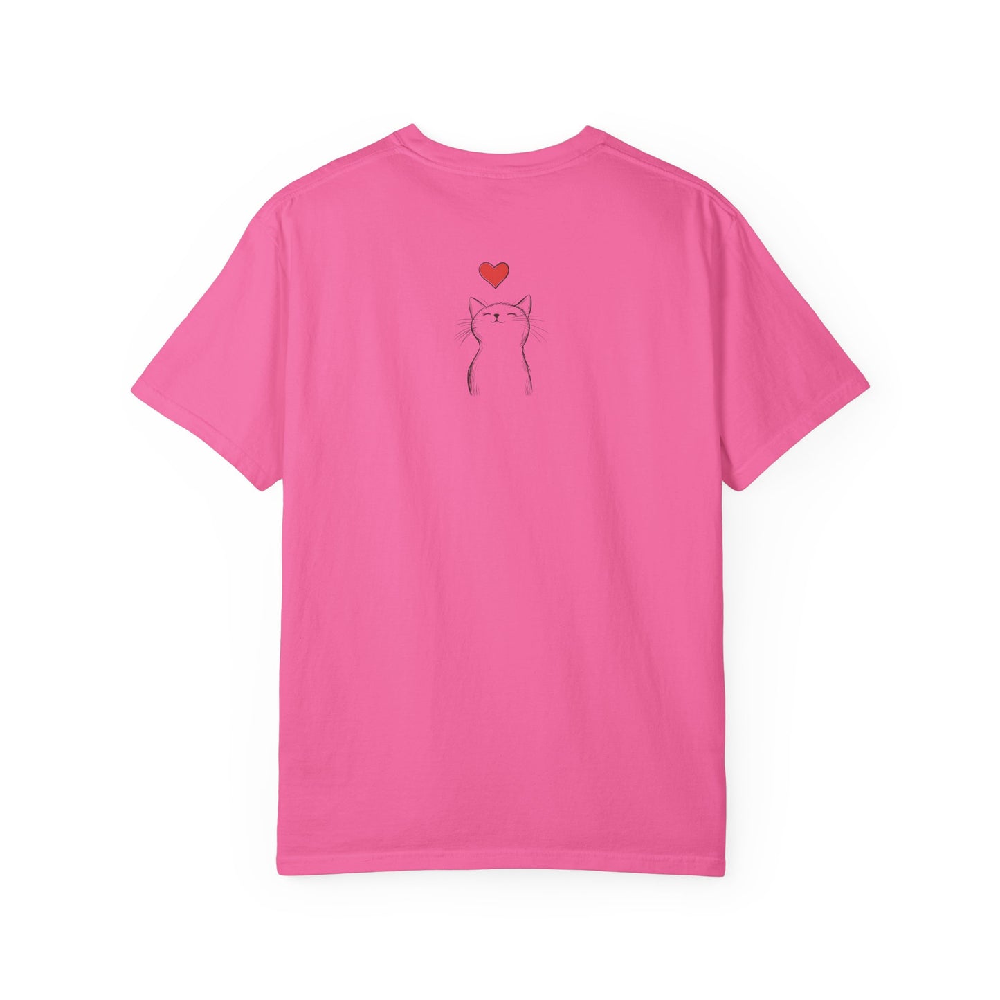 🐱 “Cute Cat Love” Unisex Garment-Dyed T-Shirt - TAN111