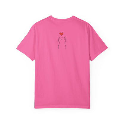 🐱 “Cute Cat Love” Unisex Garment-Dyed T-Shirt - TAN111