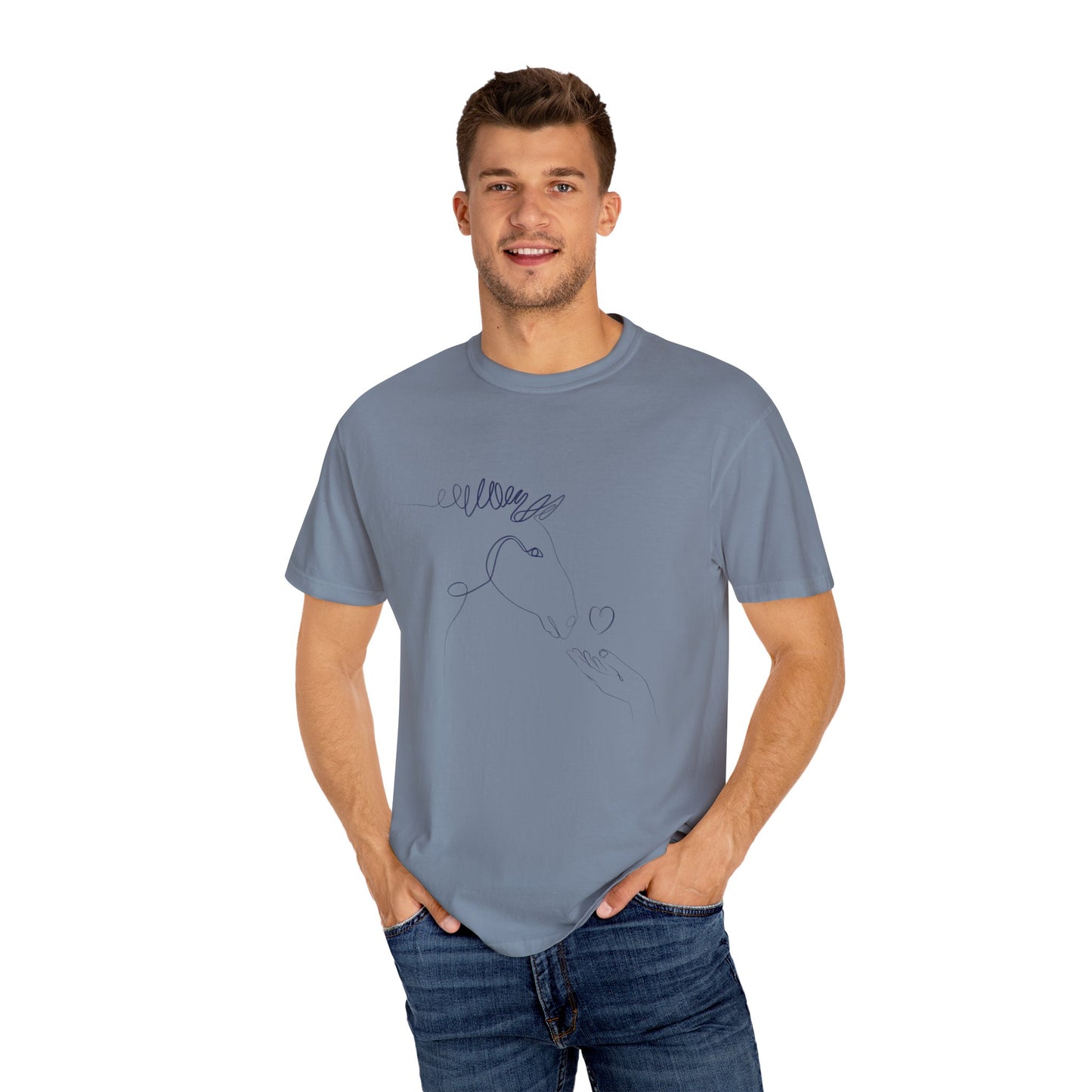 🐴 “Horse Love” Unisex Garment-Dyed T-Shirt – TAN113