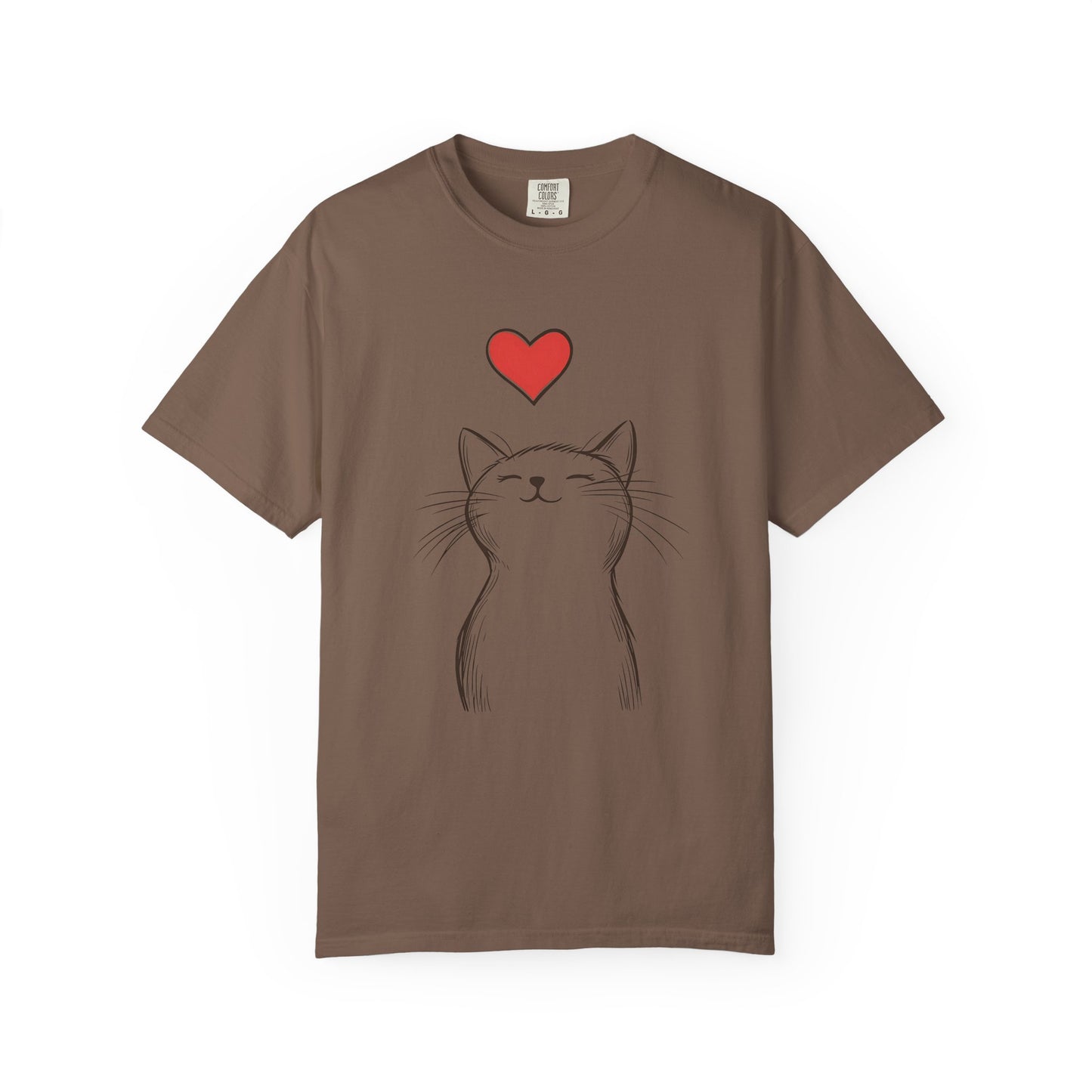 🐱 “Cute Cat Love” Unisex Garment-Dyed T-Shirt - TAN111
