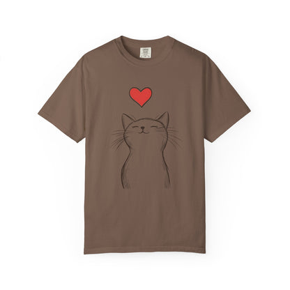 🐱 “Cute Cat Love” Unisex Garment-Dyed T-Shirt - TAN111