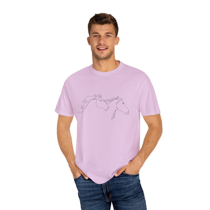 🐎 “Two Horses” Unisex Garment-Dyed T-Shirt – TAN114