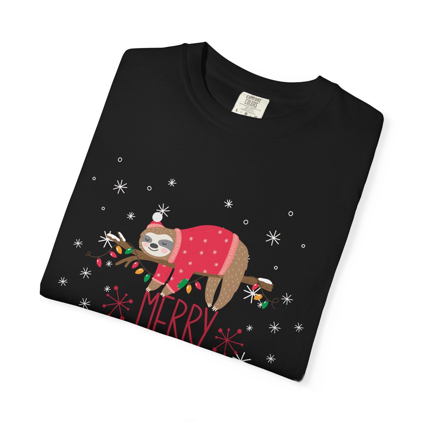 🎄 T-shirt unisexe teint en pièce « Joyeux Noël » - TC401