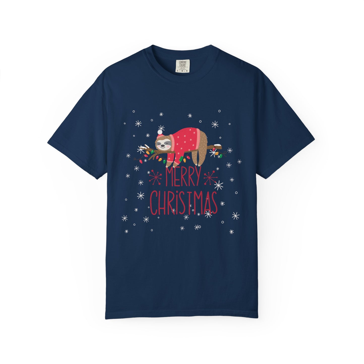 🎄 T-shirt unisexe teint en pièce « Joyeux Noël » - TC401