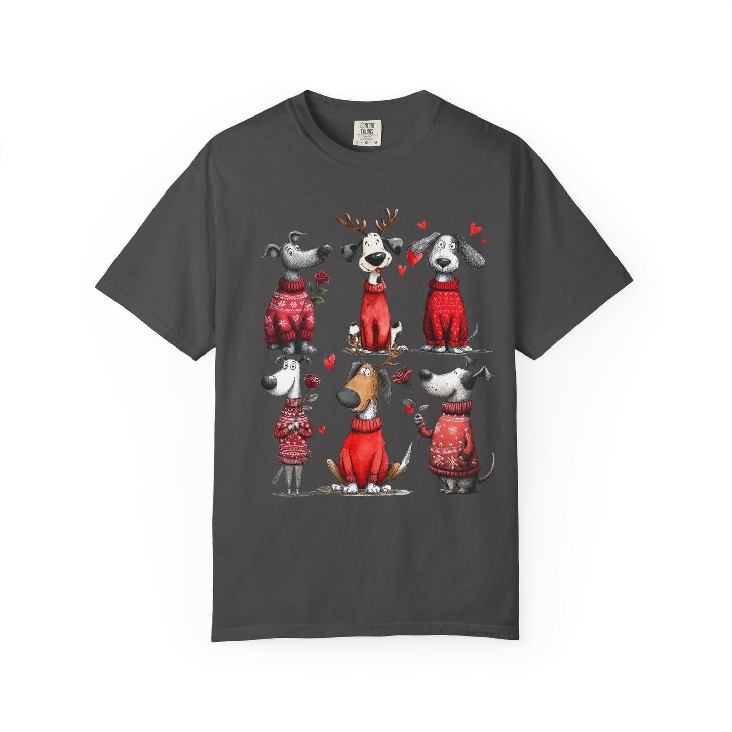 🐾 T-shirt unisexe « Noël pour chiens » teint en pièce - TC202