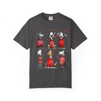 🐾 T-shirt unisexe « Noël pour chiens » teint en pièce - TC202