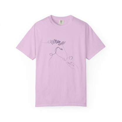 🐴 “Horse Love” Unisex Garment-Dyed T-Shirt – TAN113