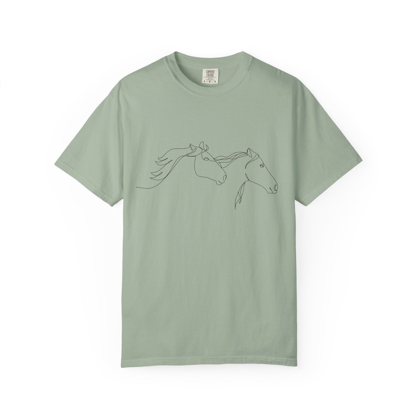 🐎 “Two Horses” Unisex Garment-Dyed T-Shirt – TAN114