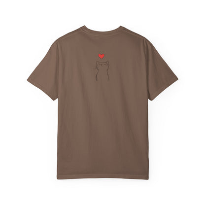 🐱 “Cute Cat Love” Unisex Garment-Dyed T-Shirt - TAN111