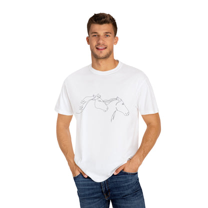 🐎 “Two Horses” Unisex Garment-Dyed T-Shirt – TAN114