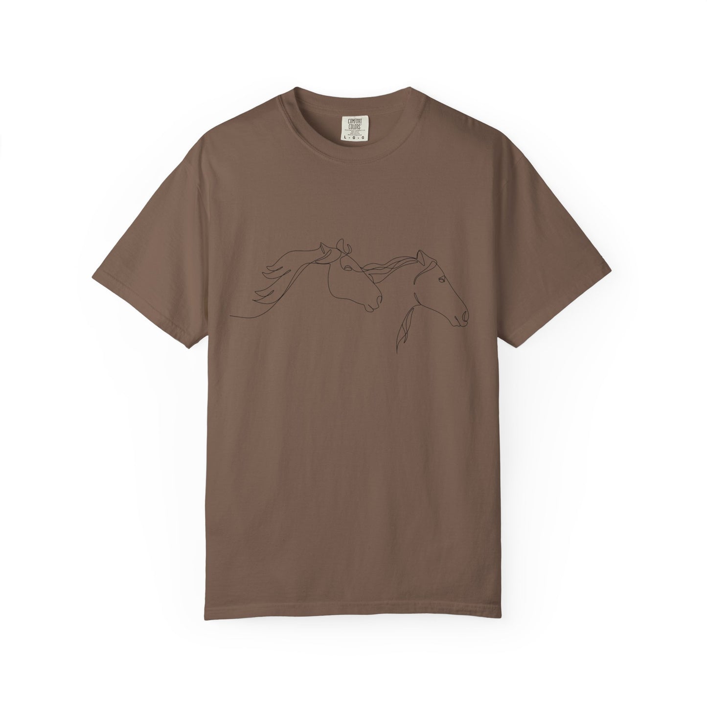 🐎 “Two Horses” Unisex Garment-Dyed T-Shirt – TAN114