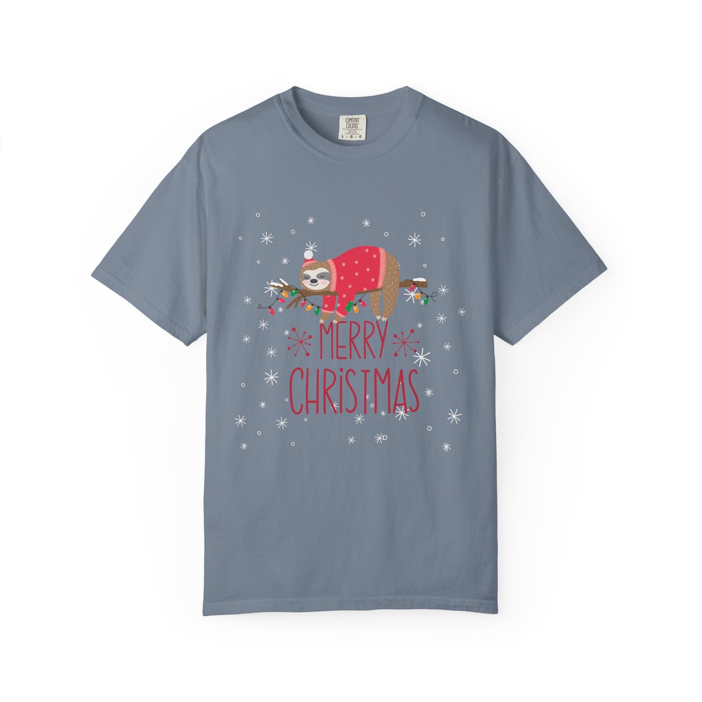 🎄 T-shirt unisexe teint en pièce « Joyeux Noël » - TC401