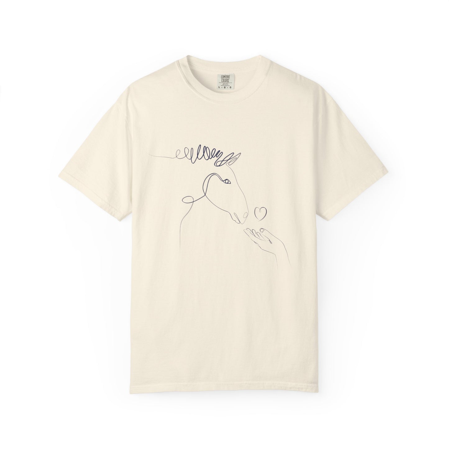 🐴 “Horse Love” Unisex Garment-Dyed T-Shirt – TAN113