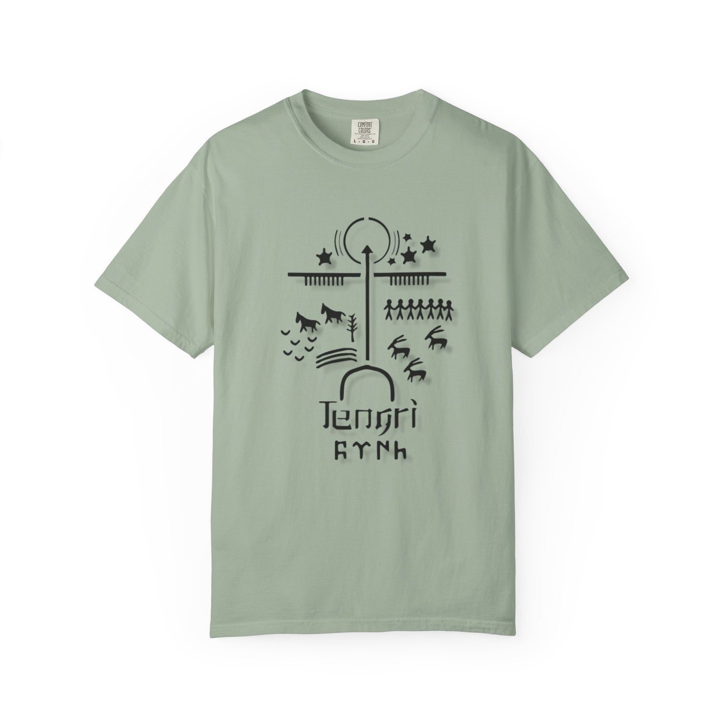 Tengri Symbol Unisex Garment-Dyed T-Shirt -TAN101