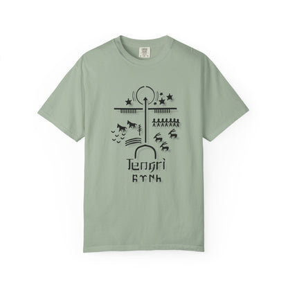 Tengri Symbol Unisex Garment-Dyed T-Shirt -TAN101