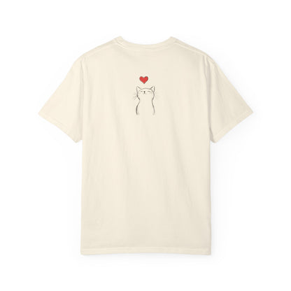 🐱 “Cute Cat Love” Unisex Garment-Dyed T-Shirt - TAN111