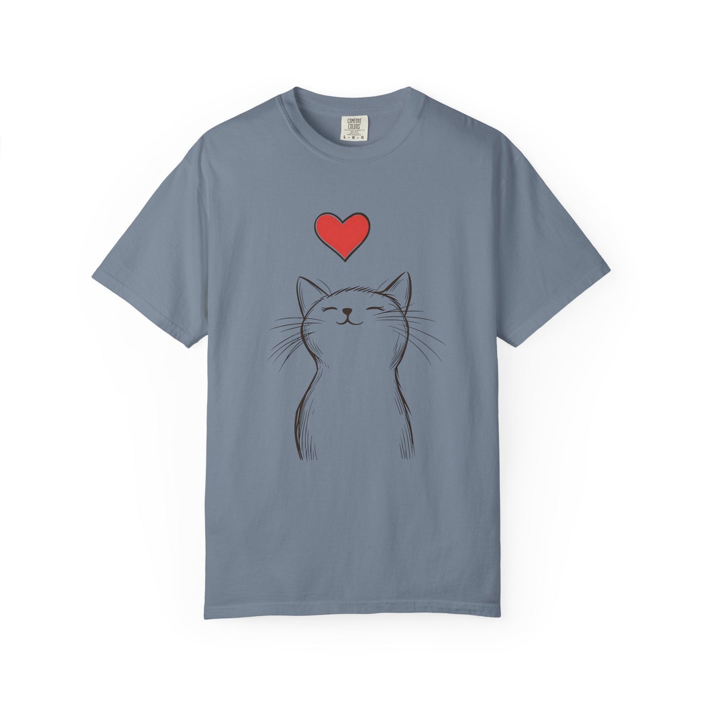 🐱 “Cute Cat Love” Unisex Garment-Dyed T-Shirt - TAN111
