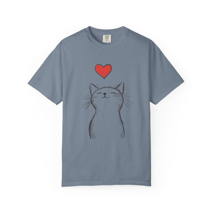 🐱 “Cute Cat Love” Unisex Garment-Dyed T-Shirt - TAN111