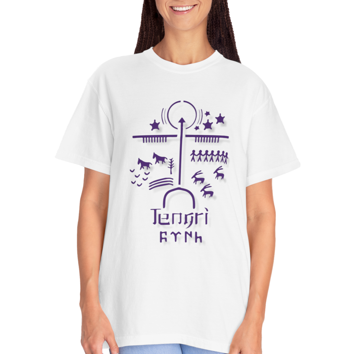 Tengri Symbol Unisex Garment-Dyed T-Shirt -TAN101