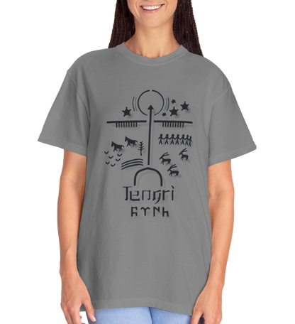 Tengri Symbol Unisex Garment-Dyed T-Shirt -TAN101
