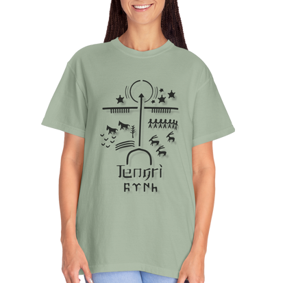 Tengri Symbol Unisex Garment-Dyed T-Shirt -TAN101