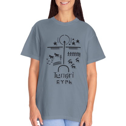 Tengri Symbol Unisex Garment-Dyed T-Shirt -TAN101
