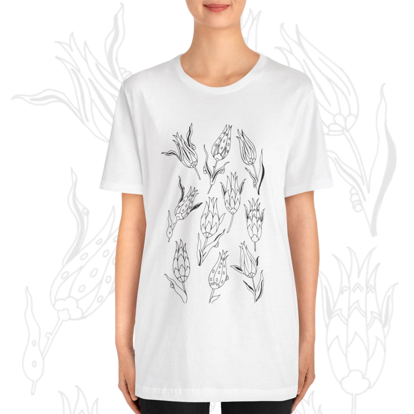 Ottoman Tulips Shirt – Unisex Jersey Short Sleeve Tee -TMN105