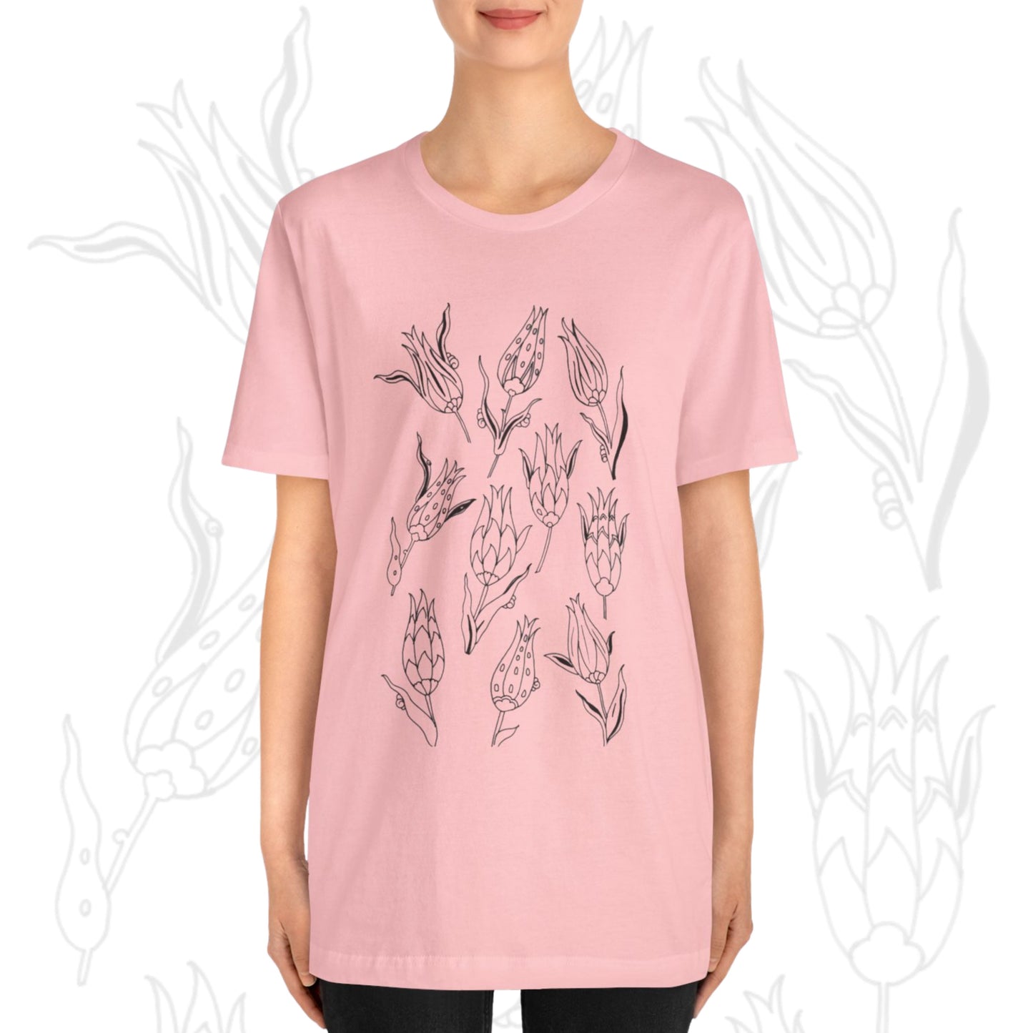 Ottoman Tulips Shirt – Unisex Jersey Short Sleeve Tee -TMN105