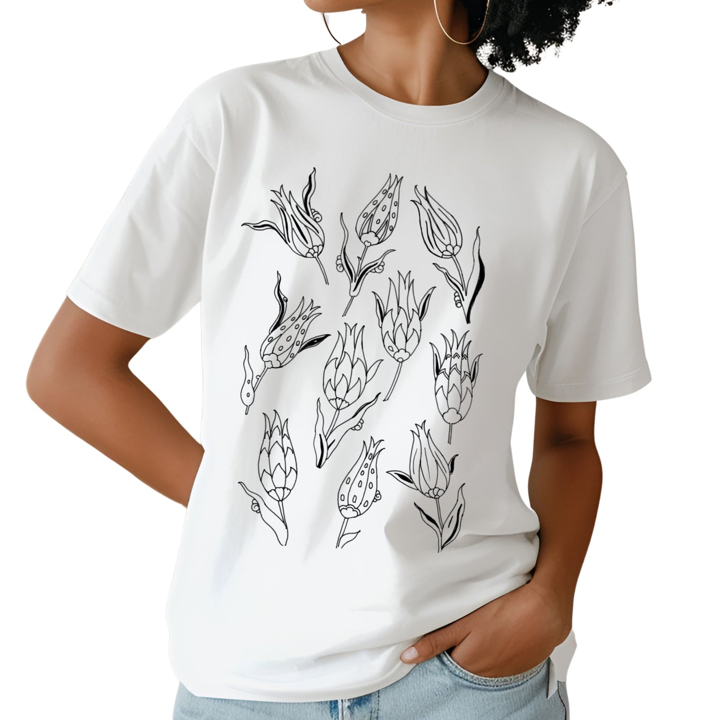 Ottoman Tulips Shirt – Unisex Jersey Short Sleeve Tee -TMN105