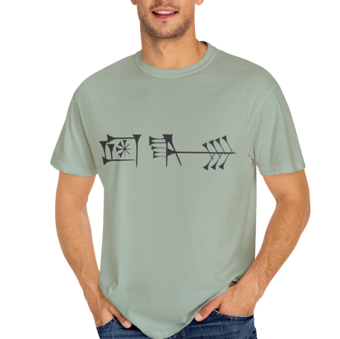 Ancient Cuneiform “Liberty” Unisex Garment-Dyed T-Shirt -TAN102