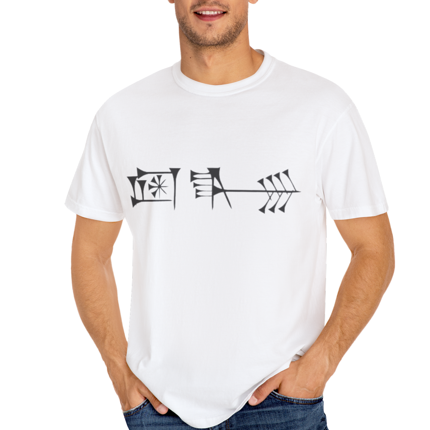 Ancient Cuneiform “Liberty” Unisex Garment-Dyed T-Shirt -TAN102