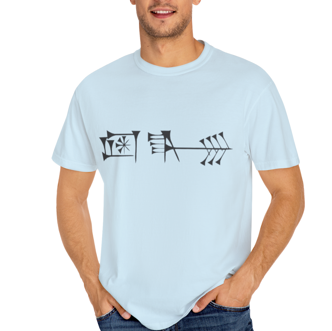 Ancient Cuneiform “Liberty” Unisex Garment-Dyed T-Shirt -TAN102