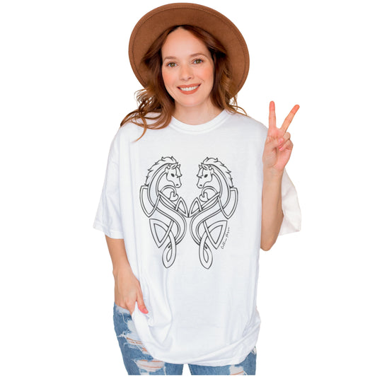 Celtic Horse Unisex Garment-Dyed T-Shirt -TCE103