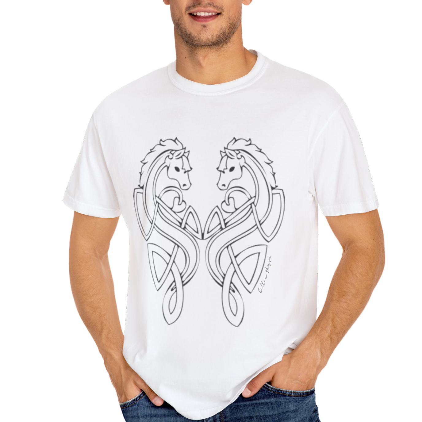 Celtic Horse Unisex Garment-Dyed T-Shirt -TCE103