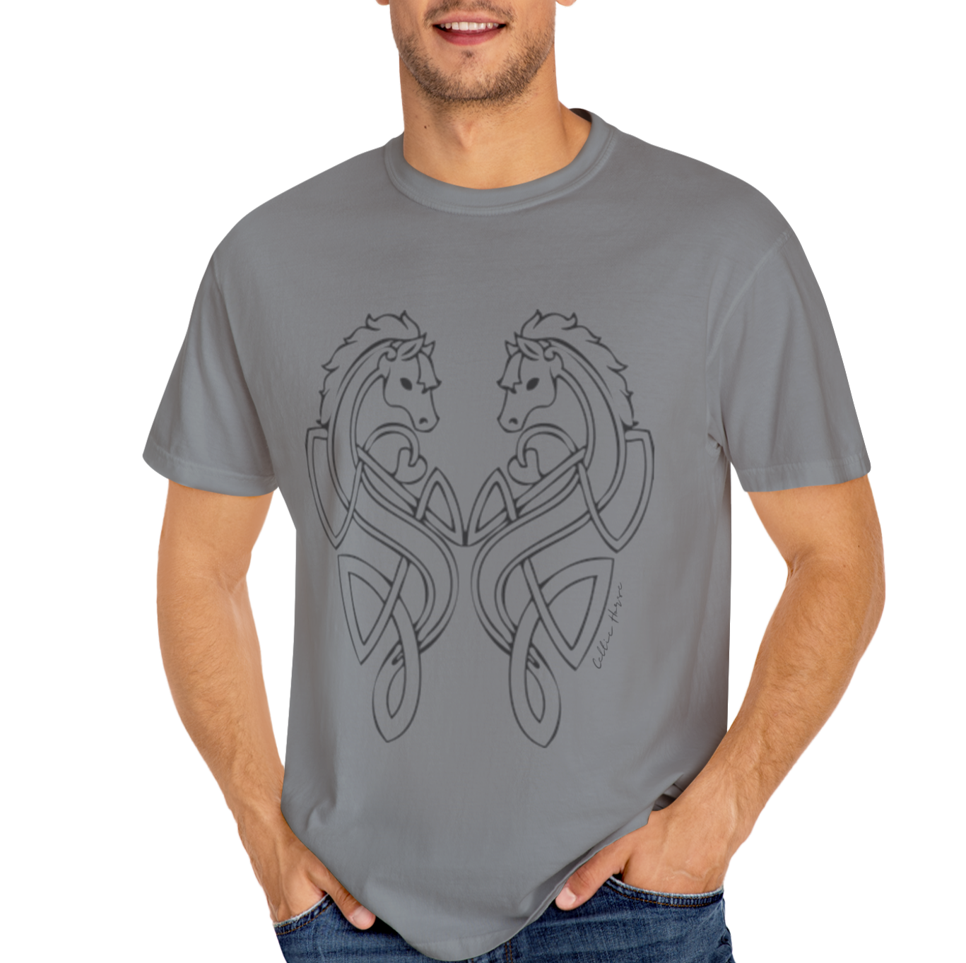 Celtic Horse Unisex Garment-Dyed T-Shirt -TCE103