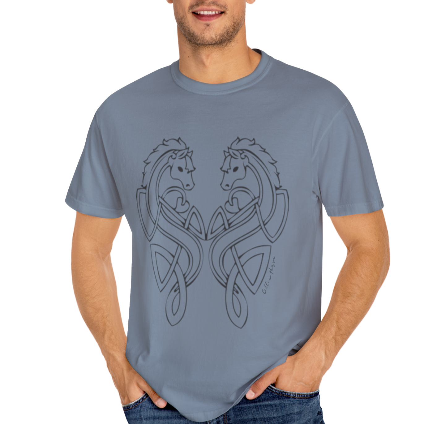 Celtic Horse Unisex Garment-Dyed T-Shirt -TCE103