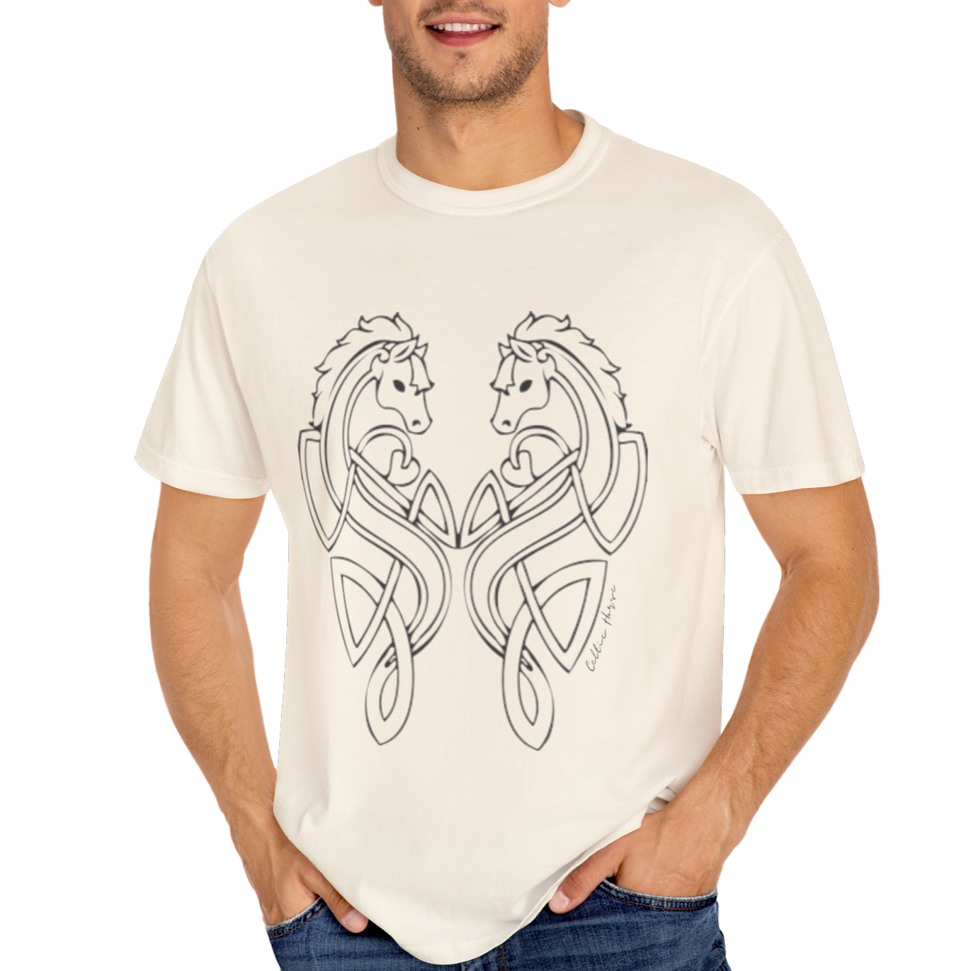 Celtic Horse Unisex Garment-Dyed T-Shirt -TCE103