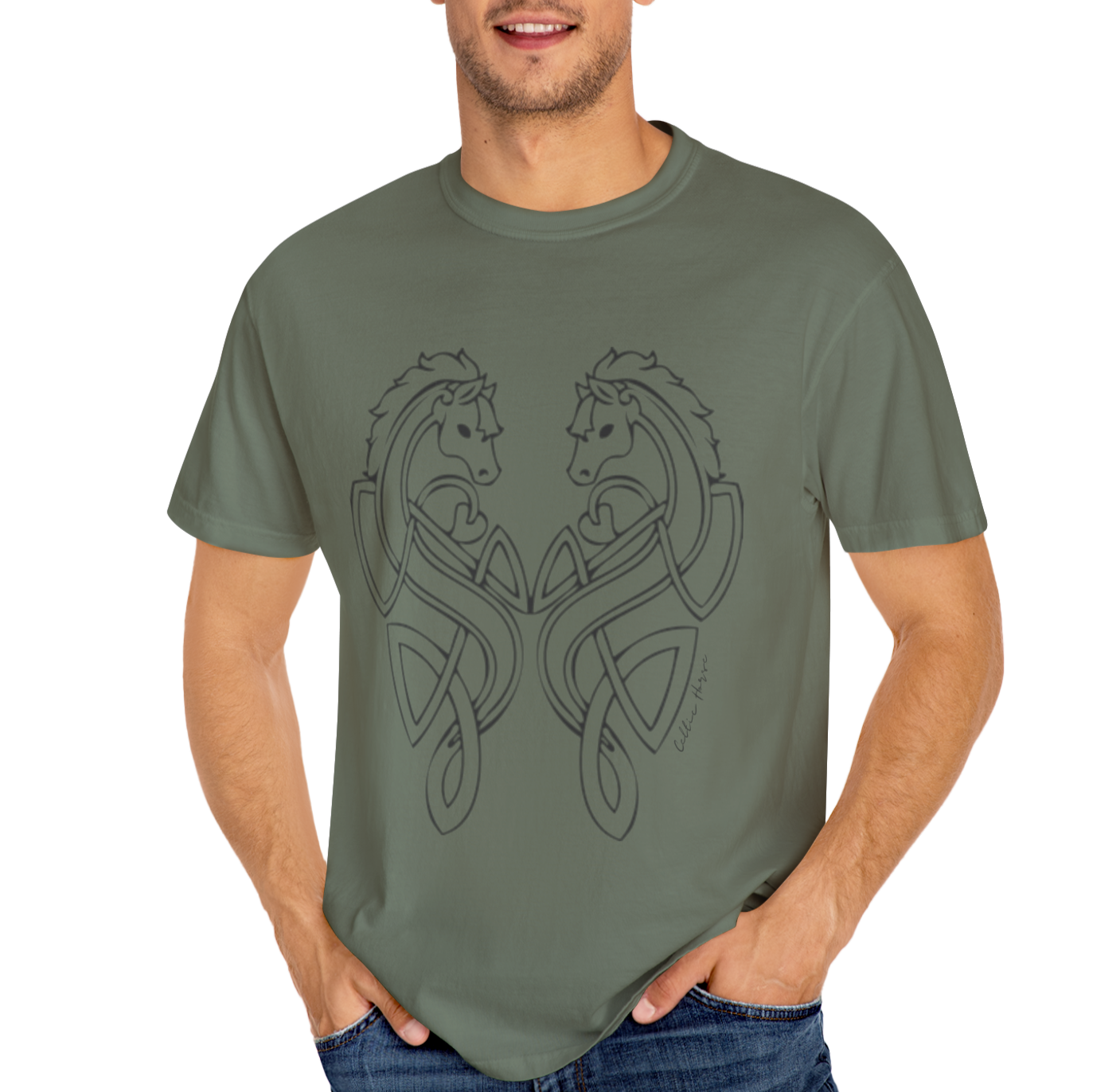 Celtic Horse Unisex Garment-Dyed T-Shirt -TCE103