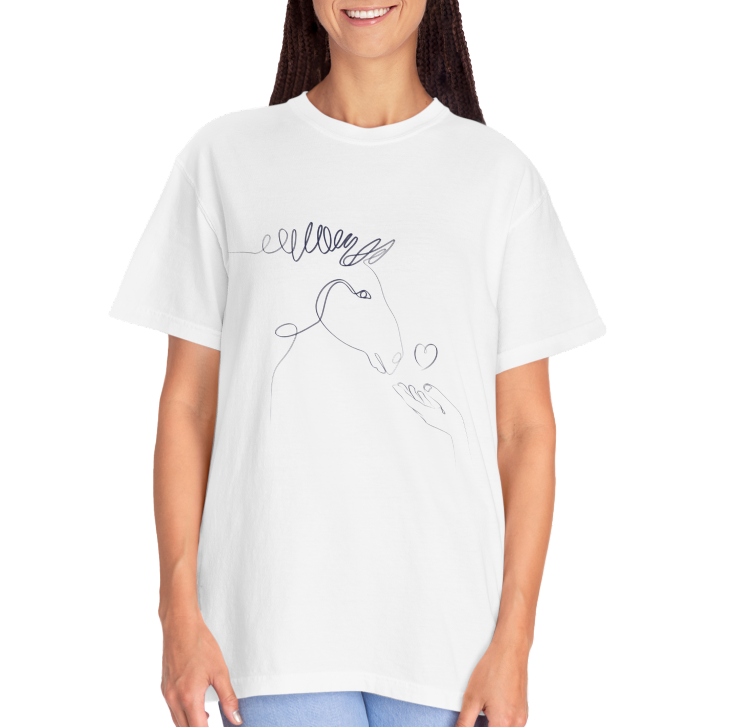 🐴 “Horse Love” Unisex Garment-Dyed T-Shirt – TAN113