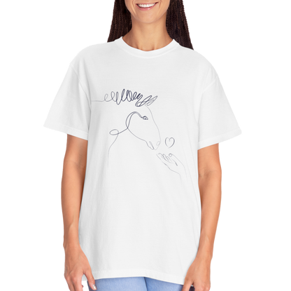 🐴 “Horse Love” Unisex Garment-Dyed T-Shirt – TAN113