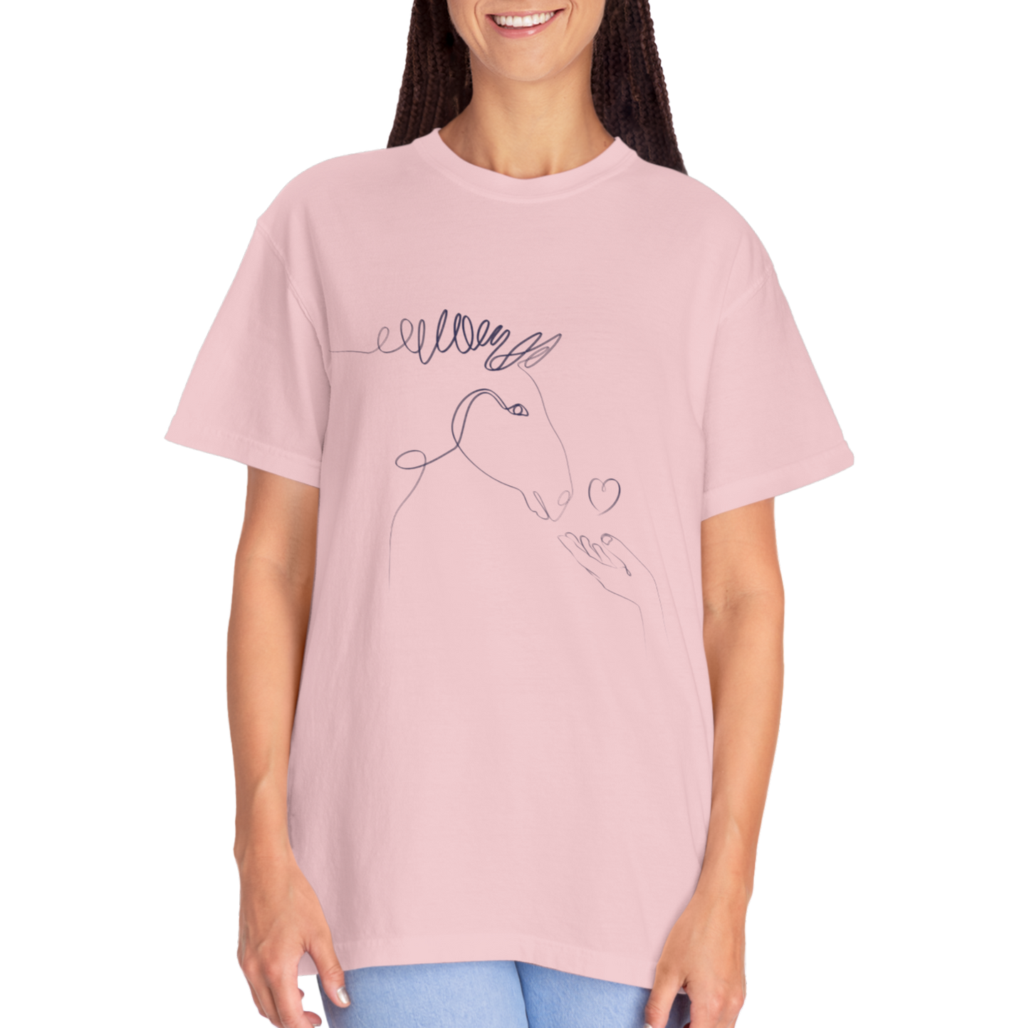 🐴 “Horse Love” Unisex Garment-Dyed T-Shirt – TAN113