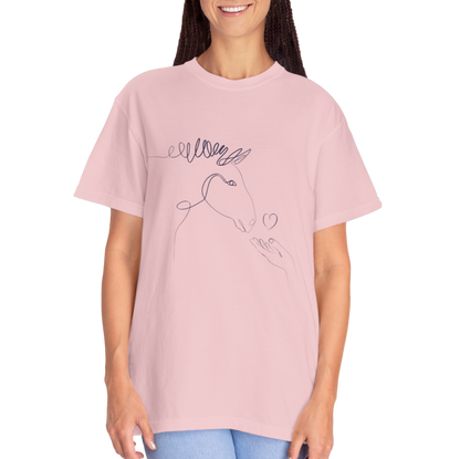 🐴 “Horse Love” Unisex Garment-Dyed T-Shirt – TAN113