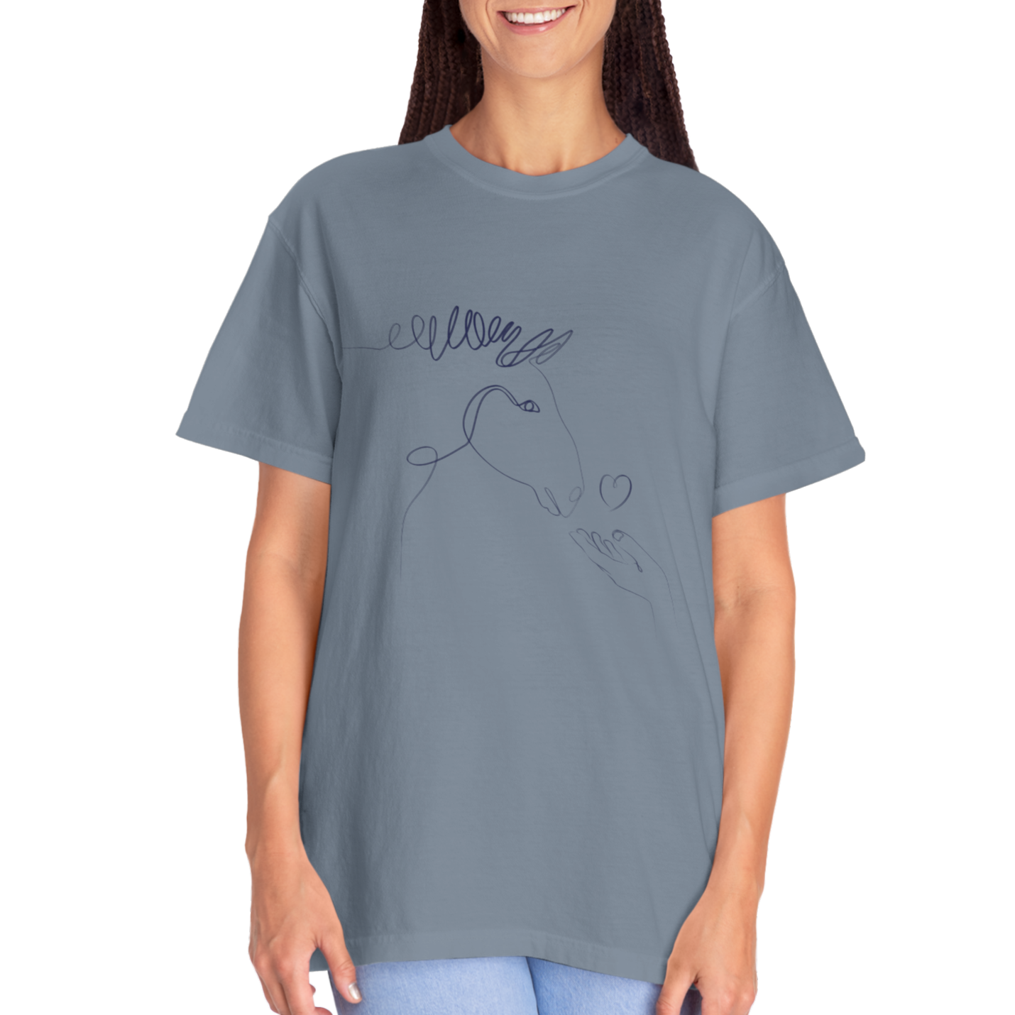 🐴 “Horse Love” Unisex Garment-Dyed T-Shirt – TAN113