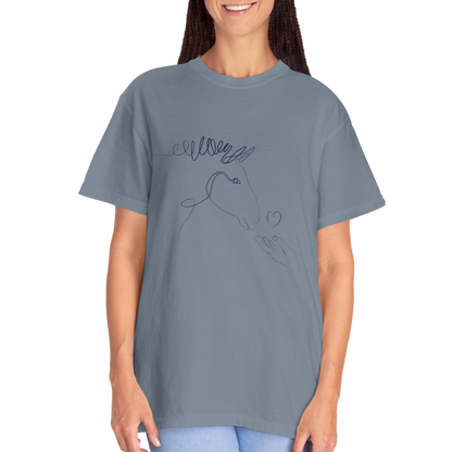 🐴 “Horse Love” Unisex Garment-Dyed T-Shirt – TAN113