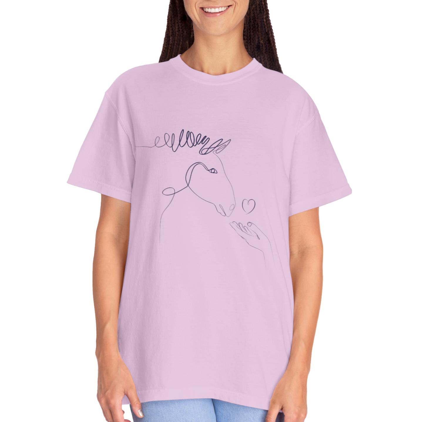 🐴 “Horse Love” Unisex Garment-Dyed T-Shirt – TAN113