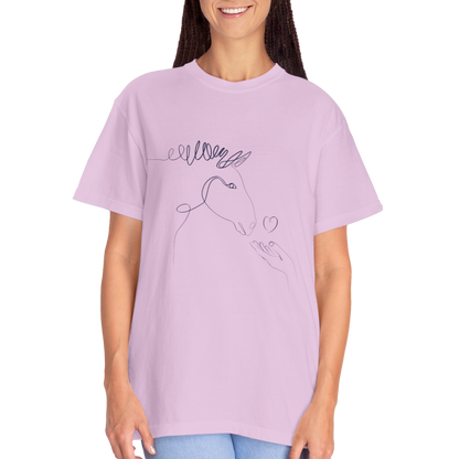 🐴 “Horse Love” Unisex Garment-Dyed T-Shirt – TAN113