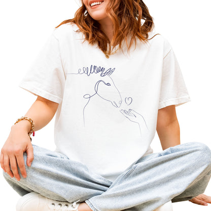 🐴 “Horse Love” Unisex Garment-Dyed T-Shirt – TAN113