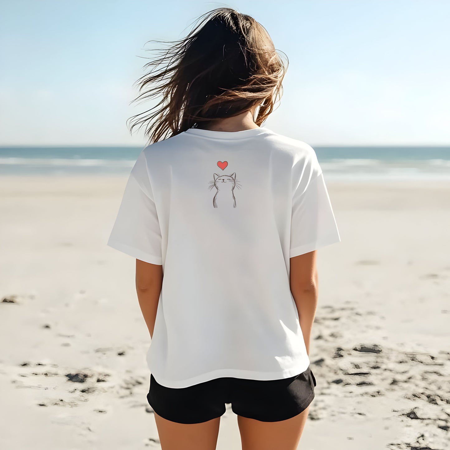 🐱 “Cute Cat Love” Unisex Garment-Dyed T-Shirt - TAN111