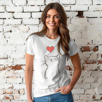 🐱 “Cute Cat Love” Unisex Garment-Dyed T-Shirt - TAN111